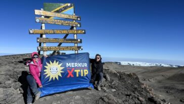 merkur-employees-climb-highest-african-mountain-to-display-brand-flag-at-summit;-film-documentary
